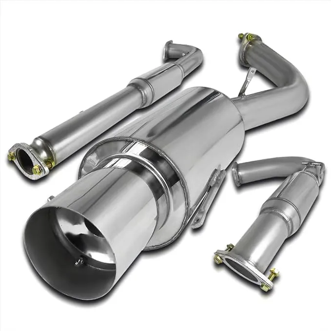 Spec-D Tuning Catback Exhaust System Stainless Steel Compatible with 1995-1999 Mitsubishi Eclipse GST 2.0L Turbo