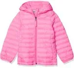 Toddlers' Amazon Essentials Girls Lightweight Water-Resistant Packable Hooded Puffer Jacket