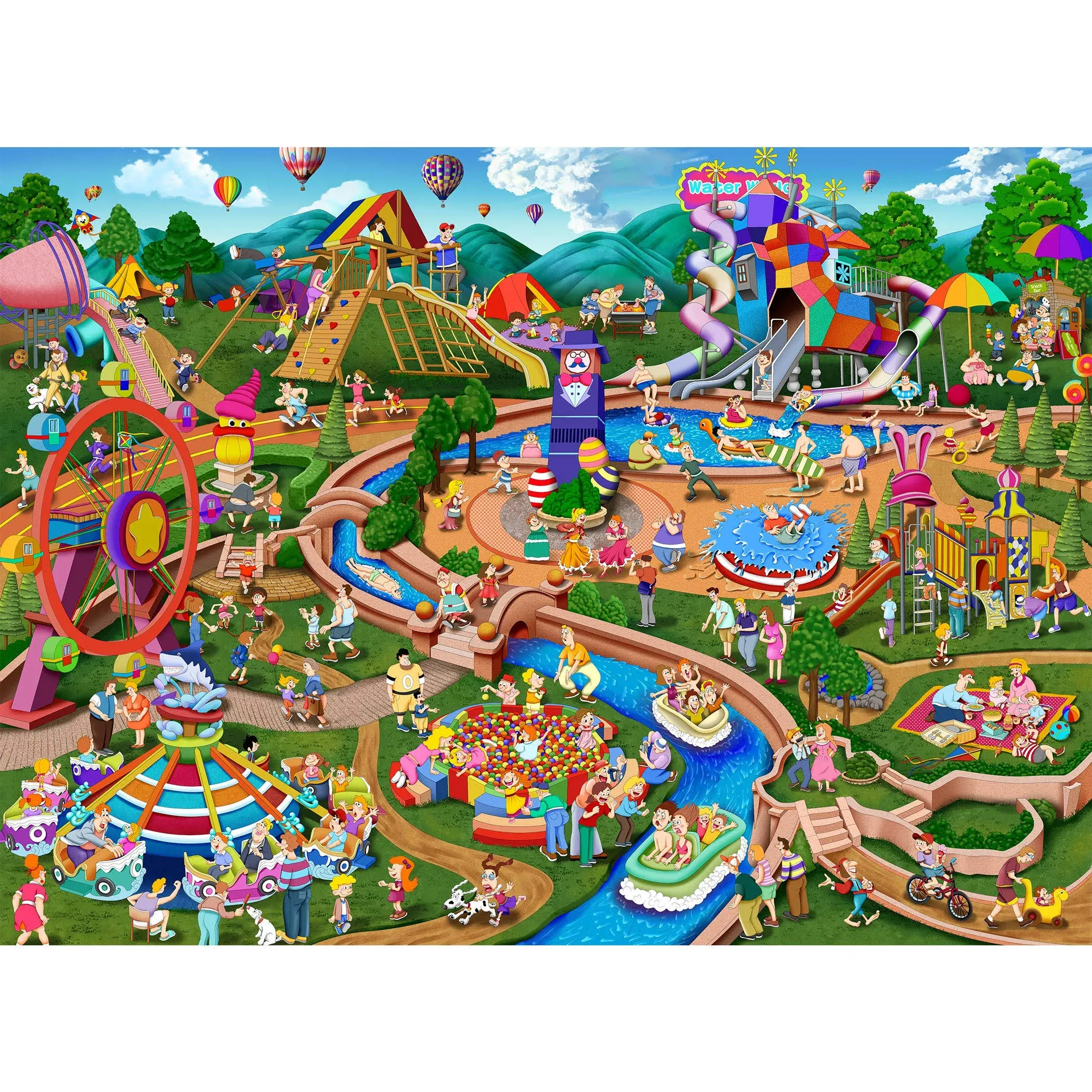 Becko US Jigsaw Puzzles 500 Pieces Puzzle Kids Amusement Park theme