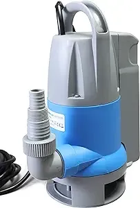 Submersible Clean/Dirty Water Pump with Built in Automatic On/Off (No External Float Switch Needed) 3420GPH, 26'Head