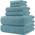  Oversize, 60 x 30 in., Quick Dry Lint Free Microfiber Bath Towel Set, 6 Green