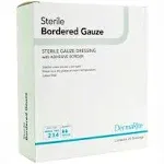 DermaRite Industries-002<wbr/>61E Adhesive Dressing Bordered Gauze 2 X 2 Inch Gauze Sq