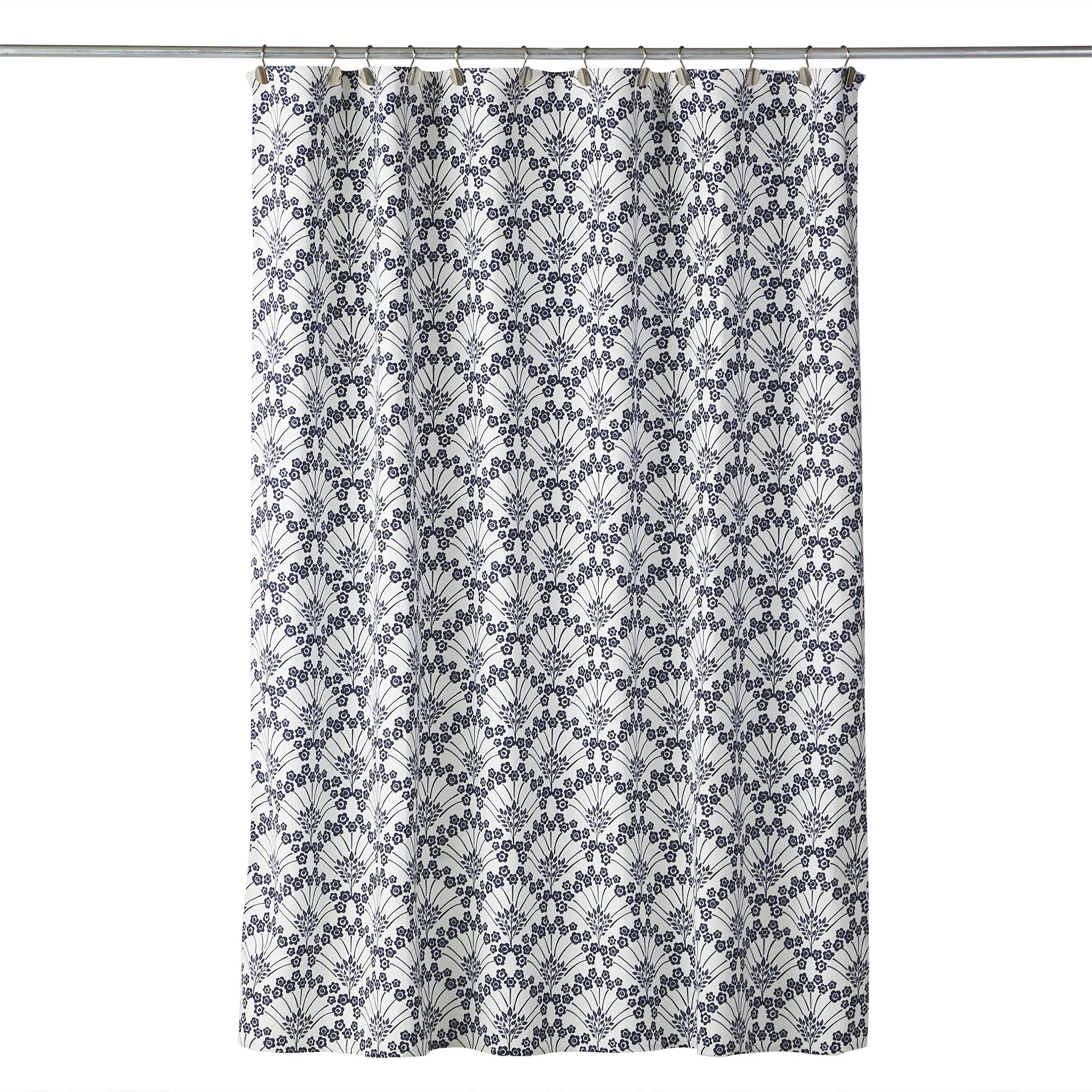 SKL Home Vern Yip Boho Floral Shower Curtain, White