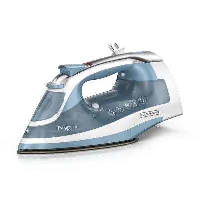 BLACK+DECKER Steam Iron Retractable Cord Gray