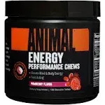 Animal Energy Chews, Fast Acting Energy with Caffeine, Nootropics and Sea Salt for Focus and Pre Workout - Convenient and Delicious Chews Format - Pom-Berry