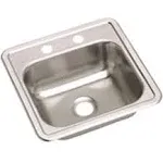 Elkay Dayton Stainless Steel Single Bowl Top Mount Bar Sink, Silver