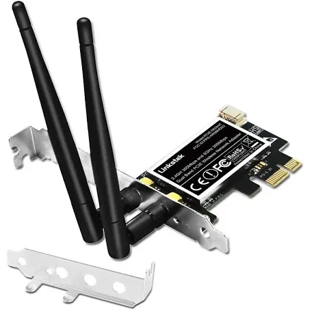 Wireless N 600Mbps (2.4GHz 300Mbps and 5GHz 300Mbps) PCIE WiFi Adapter, PCIE WiFi Card, QUALCOMM Atheros AR946X Wireless Network Adapter for Windows 10 8.1 8 7 XP Desktop PCs (PCIE-N600)