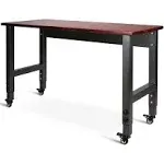 Olympia Tools 48in Adjustable Height Workbench, w/ 14 Levels of Height Adjustment & Heavy Duty Mobile Work Bench for Garage Home Office