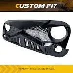 American Modified Front Hawke Grille for 2007-2018 Jeep Wrangler, Glossy Black