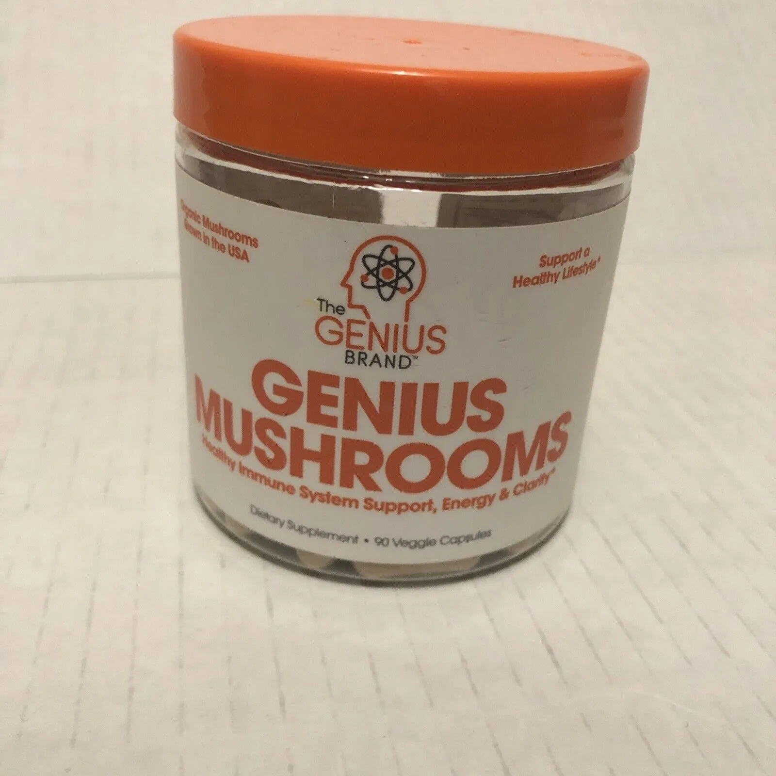 Genius Mushroom - Lions Mane, Cordyceps and Reishi - Nootropic Brain Supplement - Natural Energy, Memory & Liver Support, 180 Veggie Pills