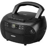 JENSEN Portable Boombox/Stereo Cassette Recorder &amp; CD Player with AM/FM Radio, B