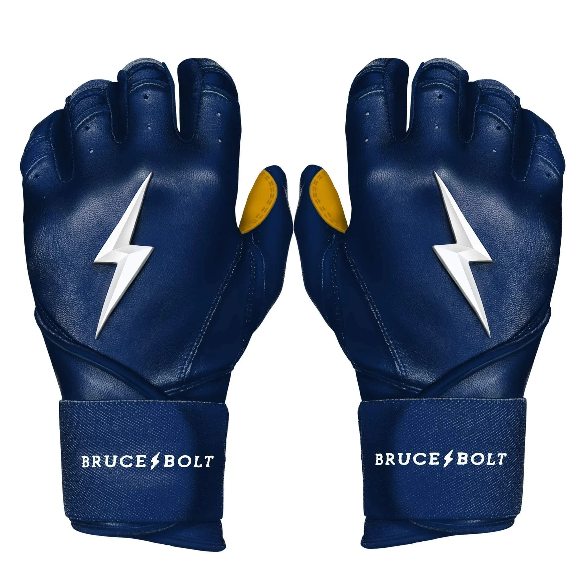 Bruce Bolt Premium Pro Long Cuff Batting Gloves | Navy