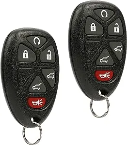 NPAUTO Key Fob Replacement for Chevy Tahoe Suburban GMC Yukon/Yukon XL 1500 2500 Cadillac Escalade ESV EXT 2007 2008 2009 2010 2011 2012 2013 2014 Car Keyless Entry Remote Start Control 15913427 2Pcs