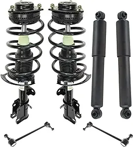 TRQ Front and Rear Suspension Kit Complete Strut & Coil Spring Assembly Shock Absorber Sway Bar Stabilizer Link Compatible with 2008-2016 Chrysler Town & Country 2008-2020 Dodge Grand Caravan