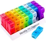 Riscu Monthly Pill Organizer