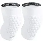 COOLOMG Protective Knee Pads Basketball Volleyball Football Crashproof Antislip (1Pair) White S