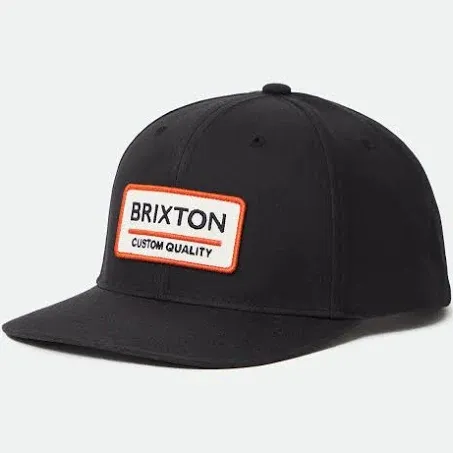 Brixton &#034;Palmer Proper x MP&#034; Snapback Hat (Black) 6-Panel  Cap