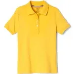 French Toast Girls Short Sleeve Picot Collar Interlock Polo Shirt