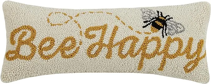 Bee Happy Throw Pillow