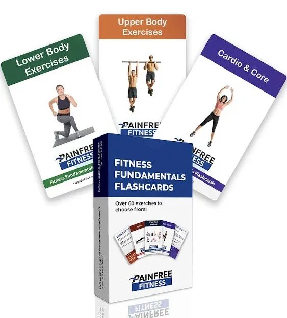 Exercise Flash Cards - Workout Cards Deck - Exercise Cards for Home Workouts Women & Men