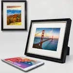 iPad Frame,Turn The into a WiFi Cloud Digital Photo Frame,Perfect Visual and Interactive Experience, Wall Mount for Home or Office,Fits 9.7 in (Black), White, 9.7inchiPad