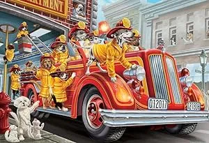 New Fire Truck Pups 100 Piece Puzzle Sealed