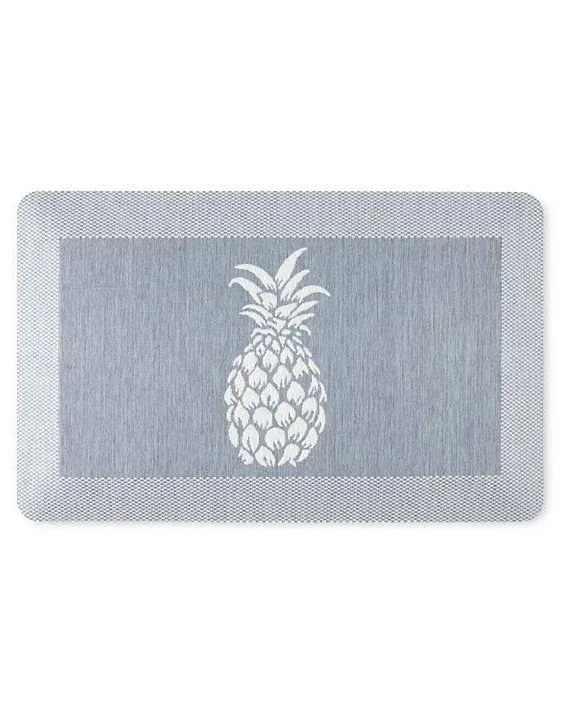 Martha Stewart Aloha Modern Pineapple Anti-Fatigue Air-Infused Kitchen Mat, Beige, 19.6"x39"