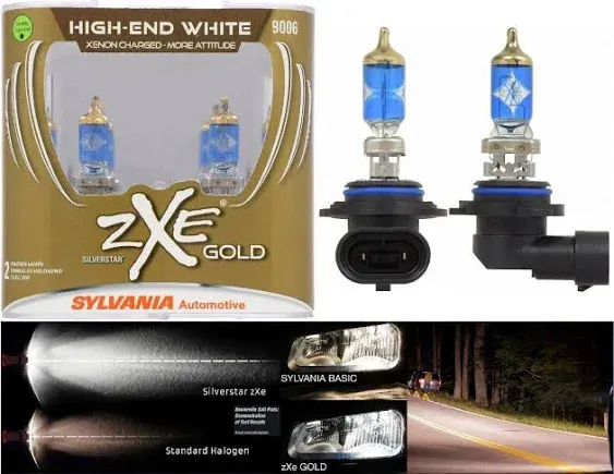 NIB!! Sylvania Silverstar XENON ZXE 9006 Gold High-End White 2 Bulbs 9006SZG.PB2