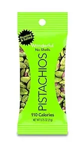 Wonderful Roasted & Salted Pistachio Without Shell, 0.75 Ounce , 96 per Case