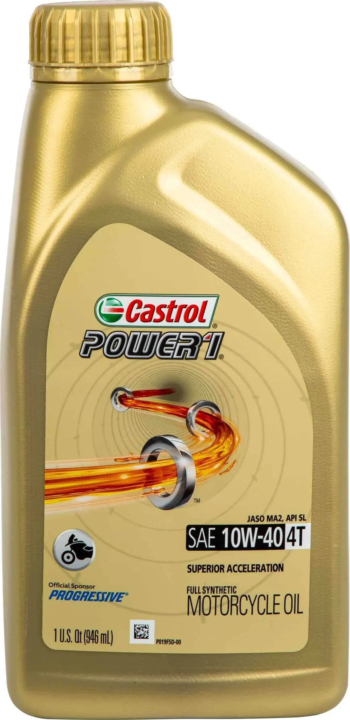 Castrol Power1 4T 10W-50 Full Synthetic Motorcycle Oil, 1 qt