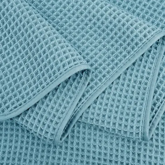 POLYTE Microfiber Oversize Quick Dry Bath Towel - 60 x 30 in - 4 Pack - Green - Waffle Weave - Lint Free