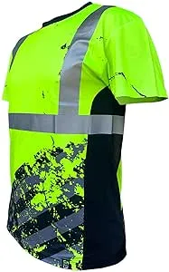 SafetyShirtz Hi Vis Work Shirts - SS360 American Grit High Visibility Shirt - Breathable ANSI Class 2 Safety Shirt