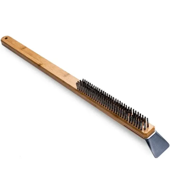 Ooni Pizza Oven Brush & Scraper with Bamboo Wooden Handle