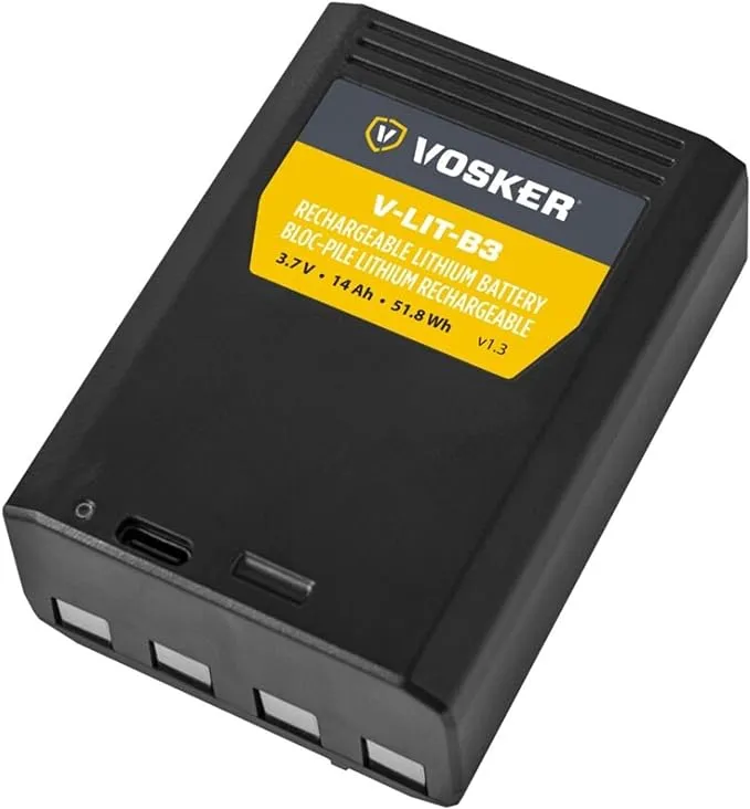 Vosker Extra Rechargeable Lithium Battery Pack for V300 & VKX Mobile Security Cameras, Long Lasting Lithium Battery, Fast Charge 14 000mAh Capacity, Weather Resistant