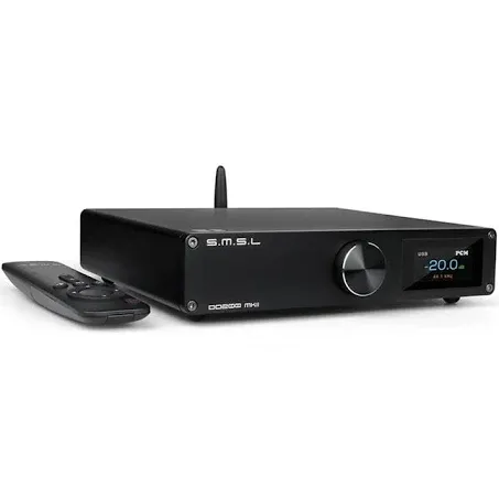 SMSL DO200 MKII MQA DAC Balanced Decoder XU316 ES9068AS OPA1612A DSD512 32bit/768kHz Bluetooth5.0/USB/OPT/Coaxial/I2S/AES/EBU Input RCA/XLR Output Desktop Audio DAC with Remote Control