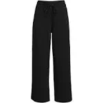 Lands' End Women's Sport Knit Elastic Waist Wide Leg Crop Pants