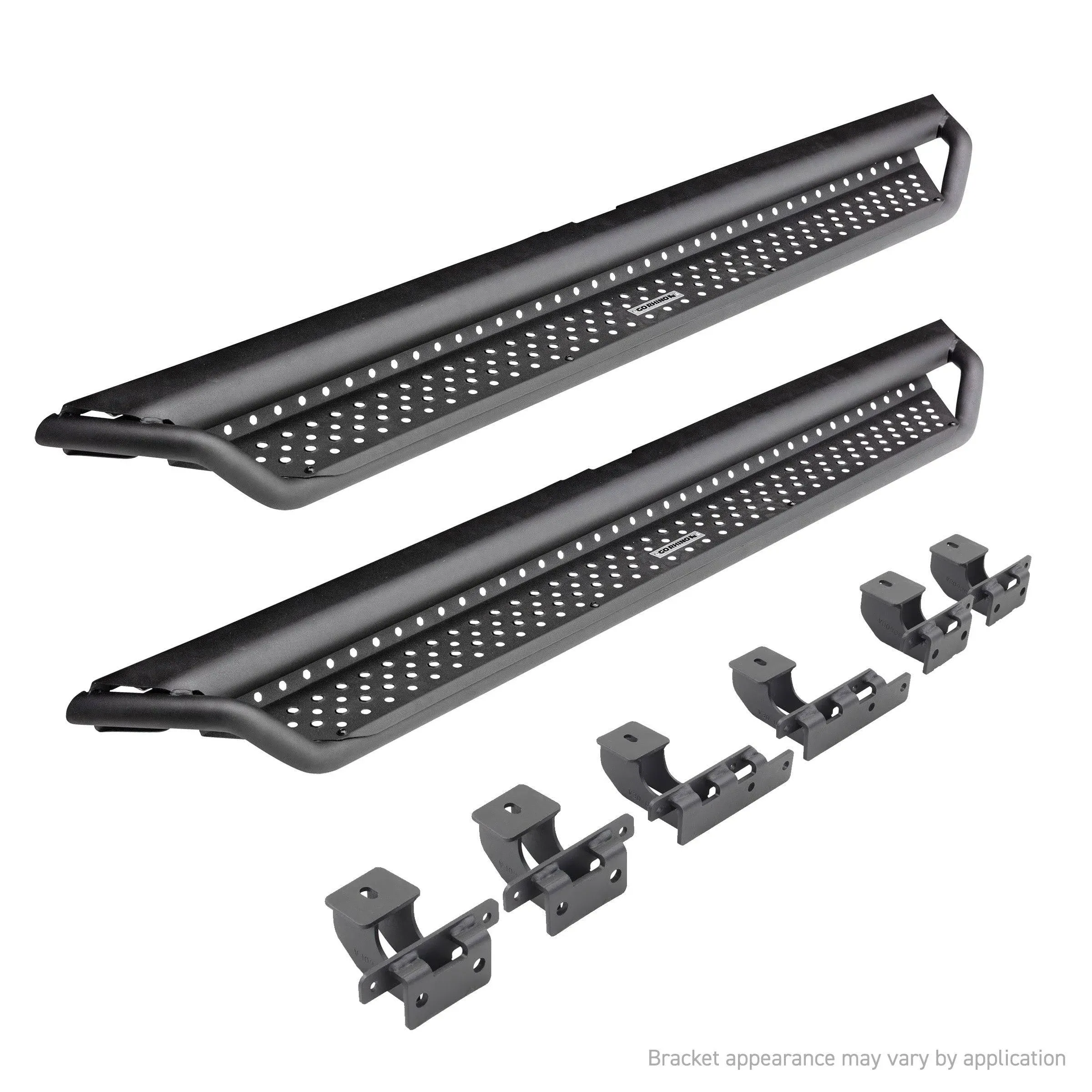 Go Rhino 18-20 Jeep Wrangler JLU Dominator Extreme D1 SideSteps Complete Kit w/SideStep + Brkts - D14506T