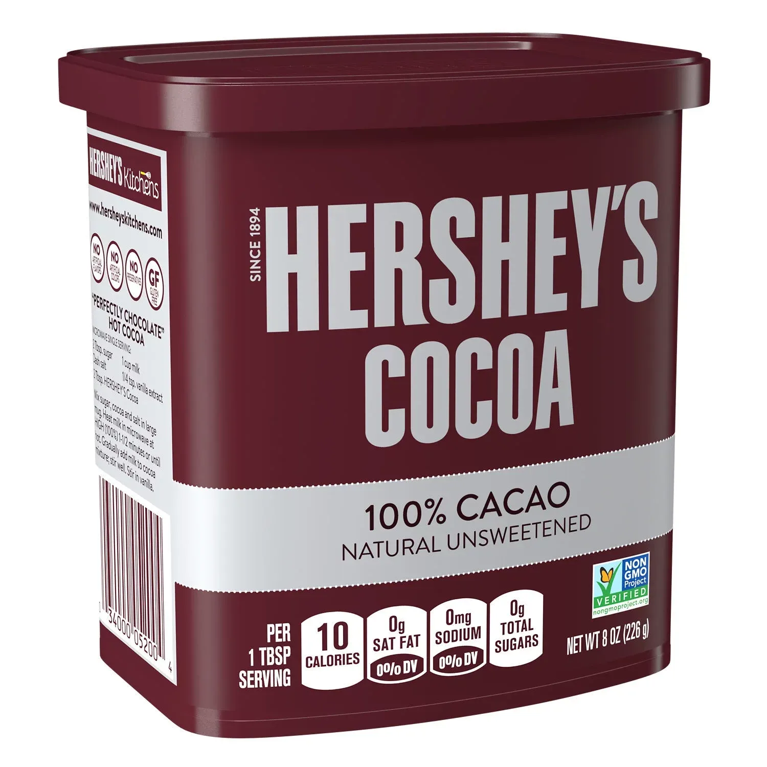 Hershey's Cocoa Natural Unsweetened, 8 oz