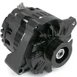 1978-1988 Cutlass CS130 Style 160 Amp Alternator, Serpentine Pulley, Black Finish ES1006BK