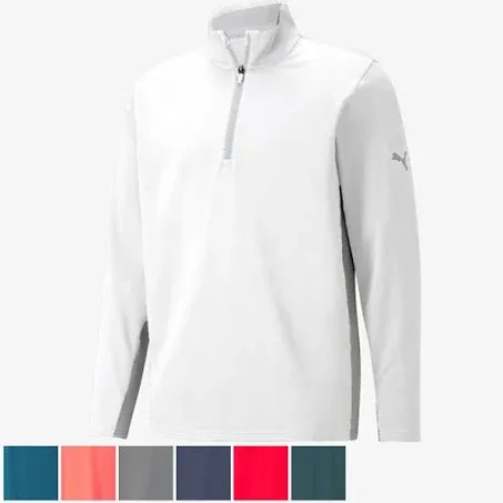 Puma Men's Gamer Golf Quarter-Zip, Puma Black