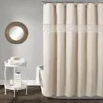 Lush Decor Dana Lace Shower Curtain - Neutral