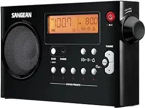 Sangean® PR-D7 Portable AM/FM Rechargeable Compact Digital-Tuning Radio