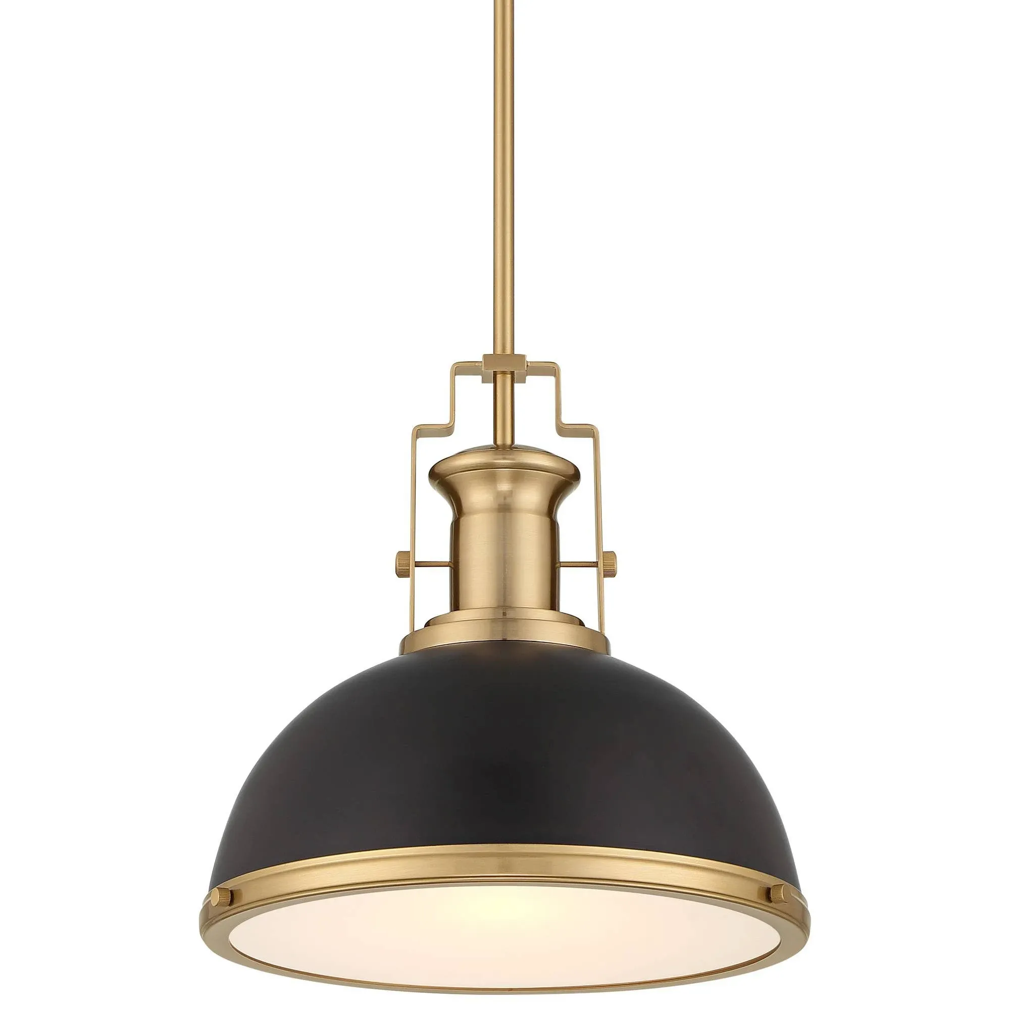 Possini Euro Design Posey Soft Gold Hanging Pendant Lighting 13" Wide Modern Black Dome Shade Fixture for Dining Room House Home Foyer Kitchen