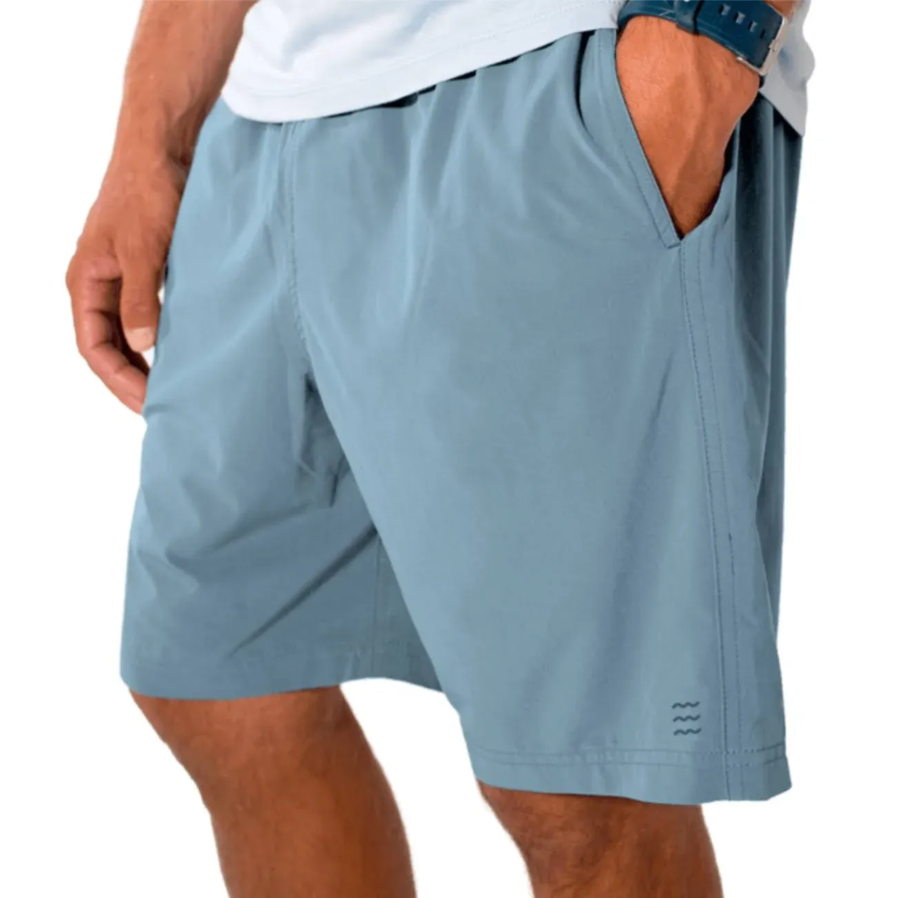 Free Fly Men's Breeze Short 8 Inch Inseam - Quick-Dry, Moisture-Wicking, Breathable Shorts with Sun Protection UPF 50+