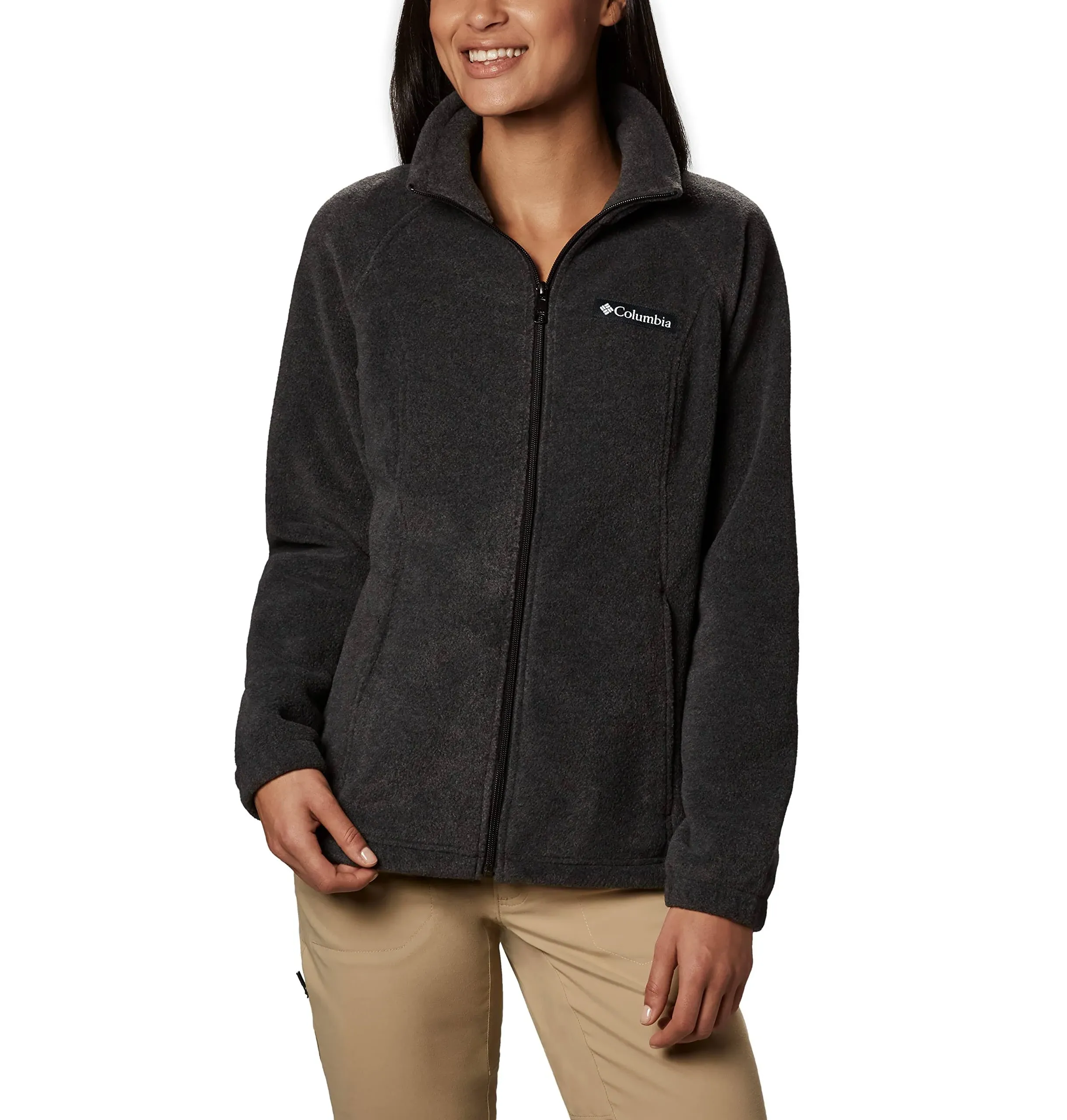 Columbia Women's Benton Springs Full Zip Fleece Jacket, Charcoal Heather, S