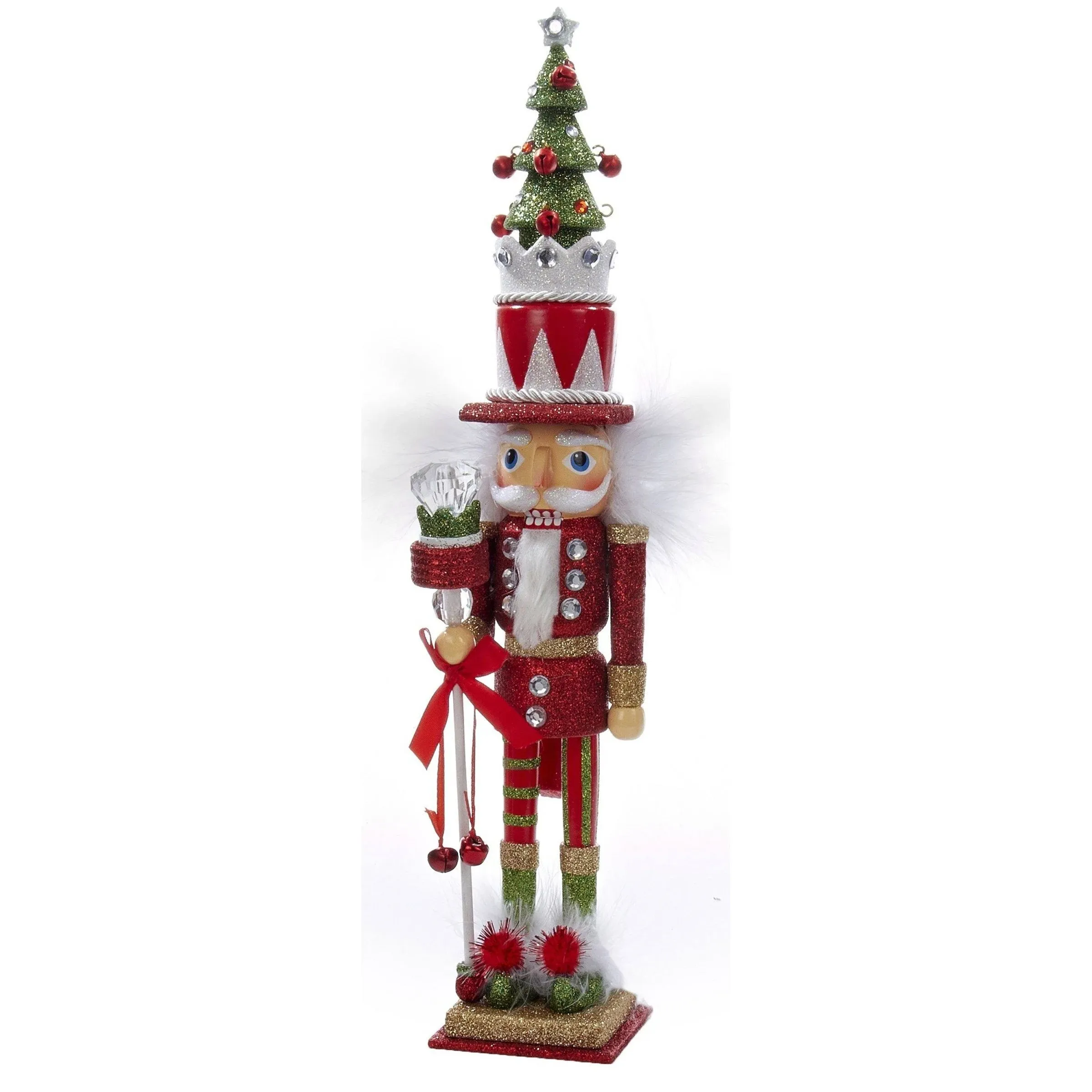 Kurt Adler Hollywood Tree Hat Nutcracker, 15-Inch, Red and Green, NEW IN BOX