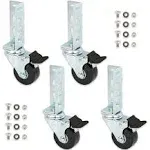 4pc - 3&#034; Storage Rack Caster Wheels (Adapts to Boltless Self Locking Shelving)