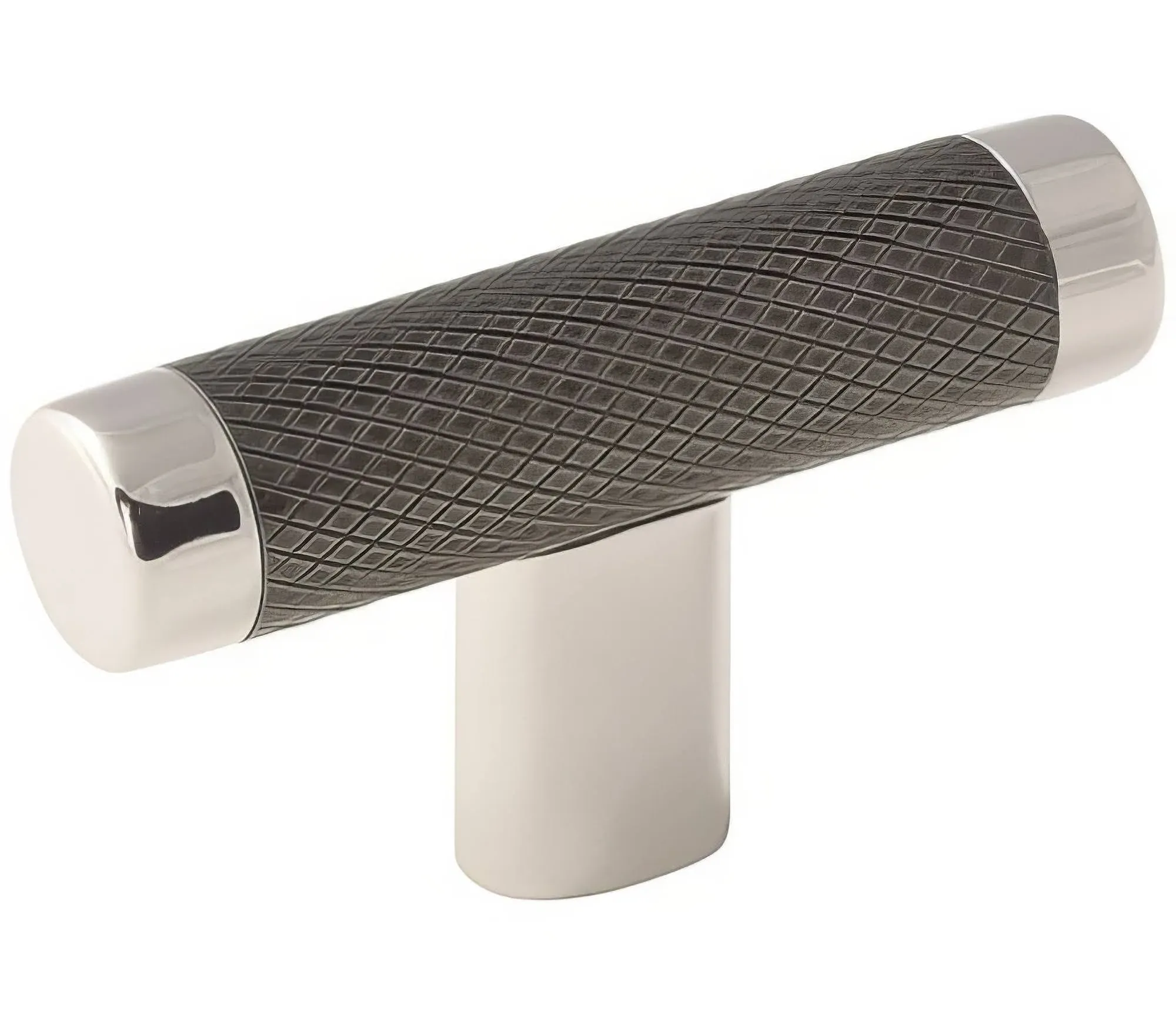 Amerock | Cabinet Knob | Polished Nickel/Gunmetal | 2-5/8 inch (67 mm) Length | Esquire | 1 Pack | Drawer Knob | Cabinet Hardware