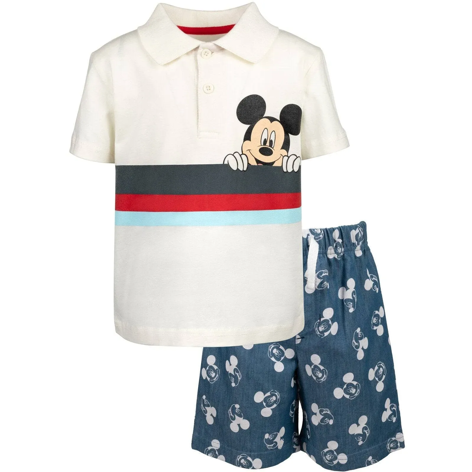 Disney Mickey Mouse Toddler Boys Polo Shirt and Shorts