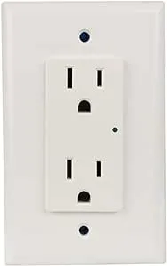 Power Series In-Wall Single Gang Surge Protector w/Retrofit Backbox, 1800 Joules, White